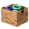 Vintiquewise Storage Basket, Brown, Water Hyacinth QI004167